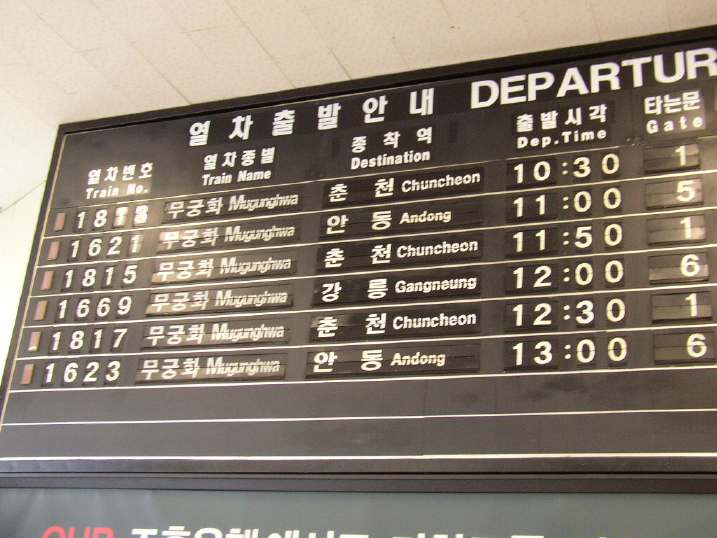 清涼里駅の案内掲示板